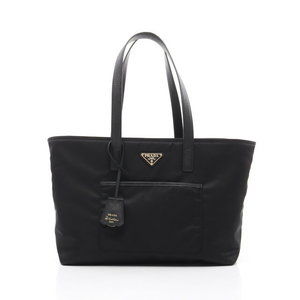 Prada Re Edition RE Nylon Tessuto Saffiano Leather Tote Bag Black